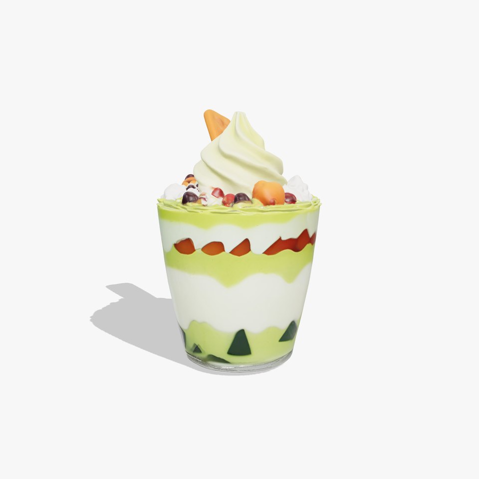 Matcha Dessert Parfait Model Pack